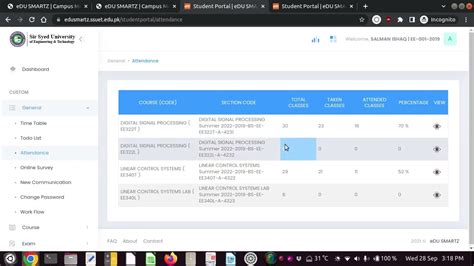 Introduction to SSUET CMS Student Portal .